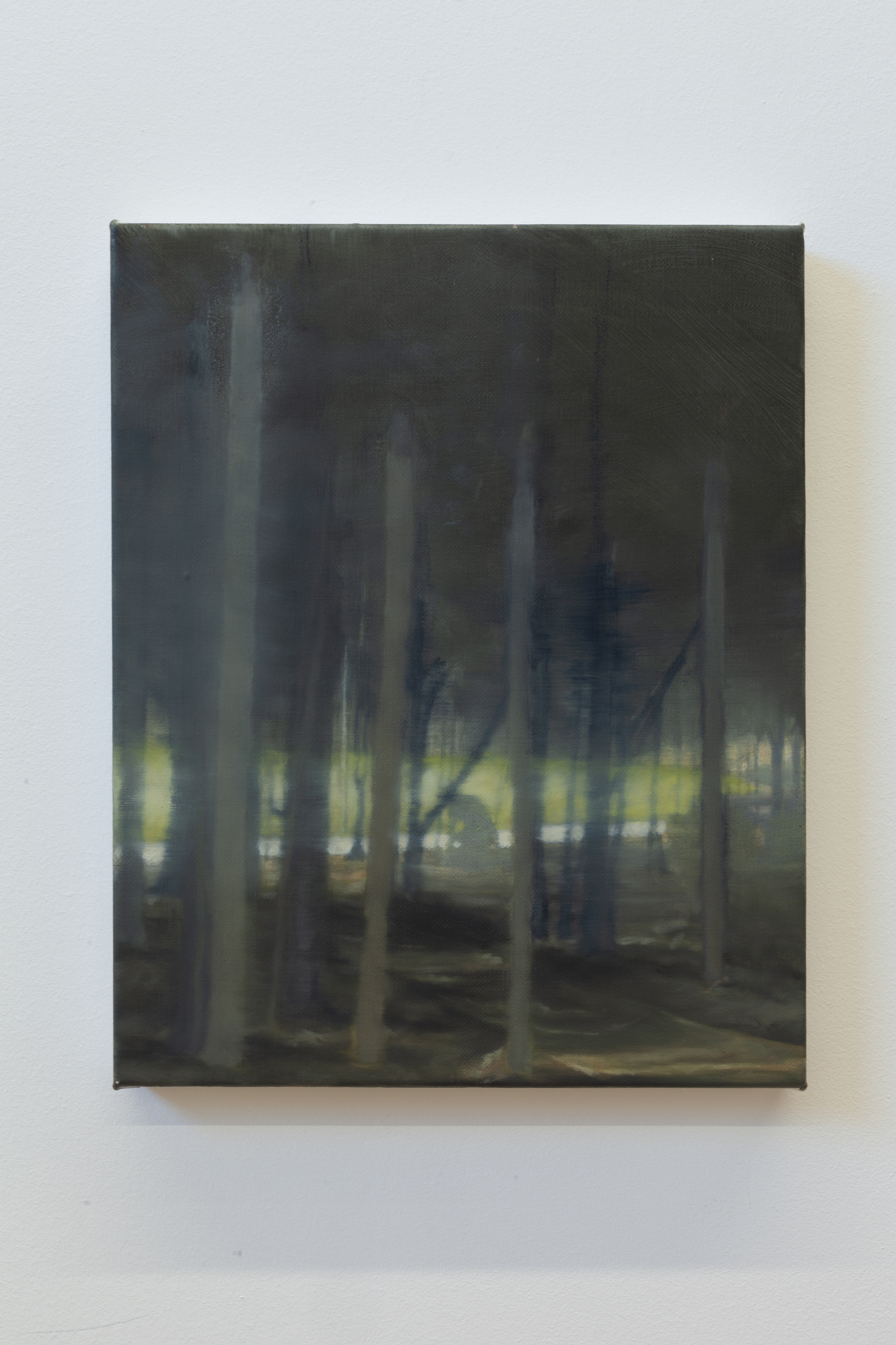 Man in a park 2018 Oil on linen 25 x 20cm